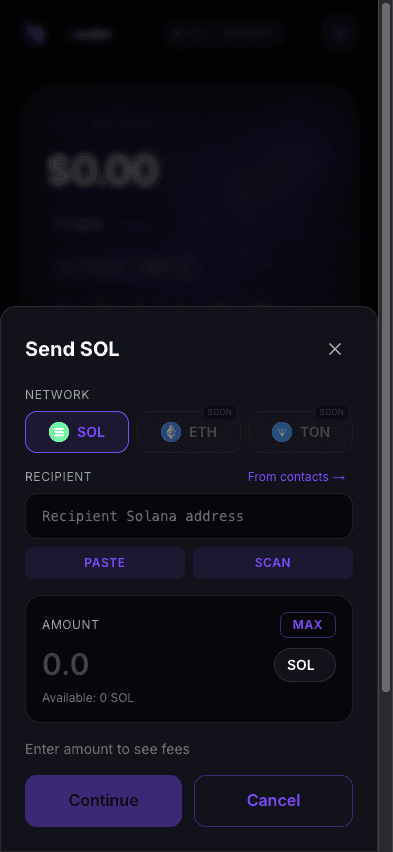 Sending across chains